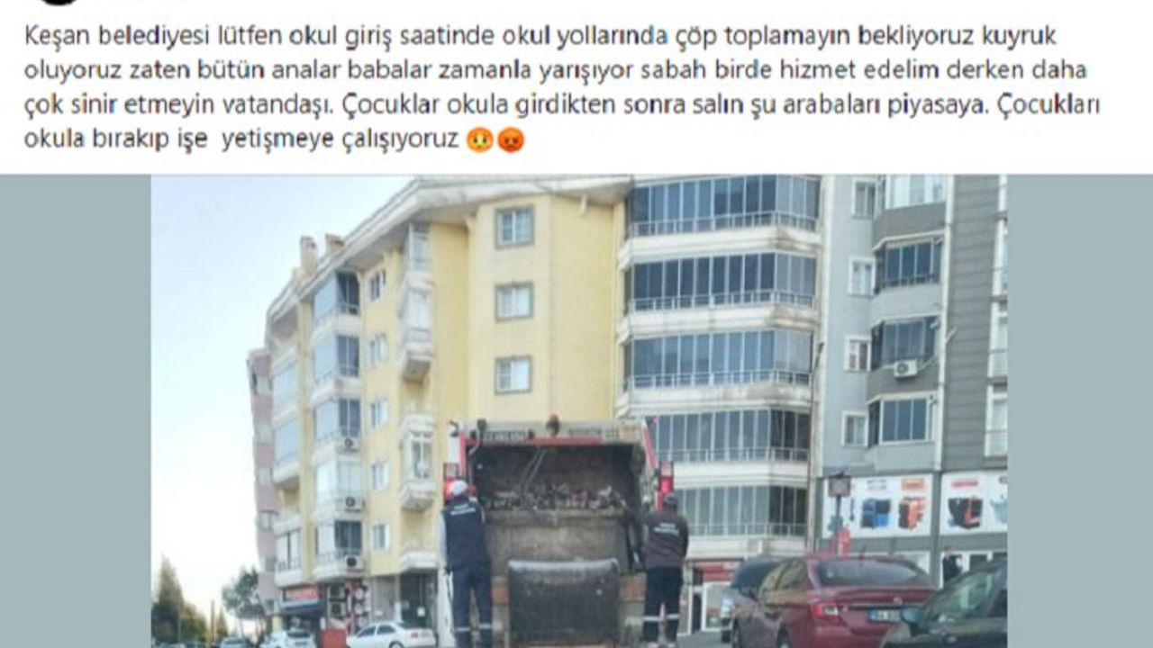Vatandaştan Keşan Belediyesi'ne 'çöp' çağrısı