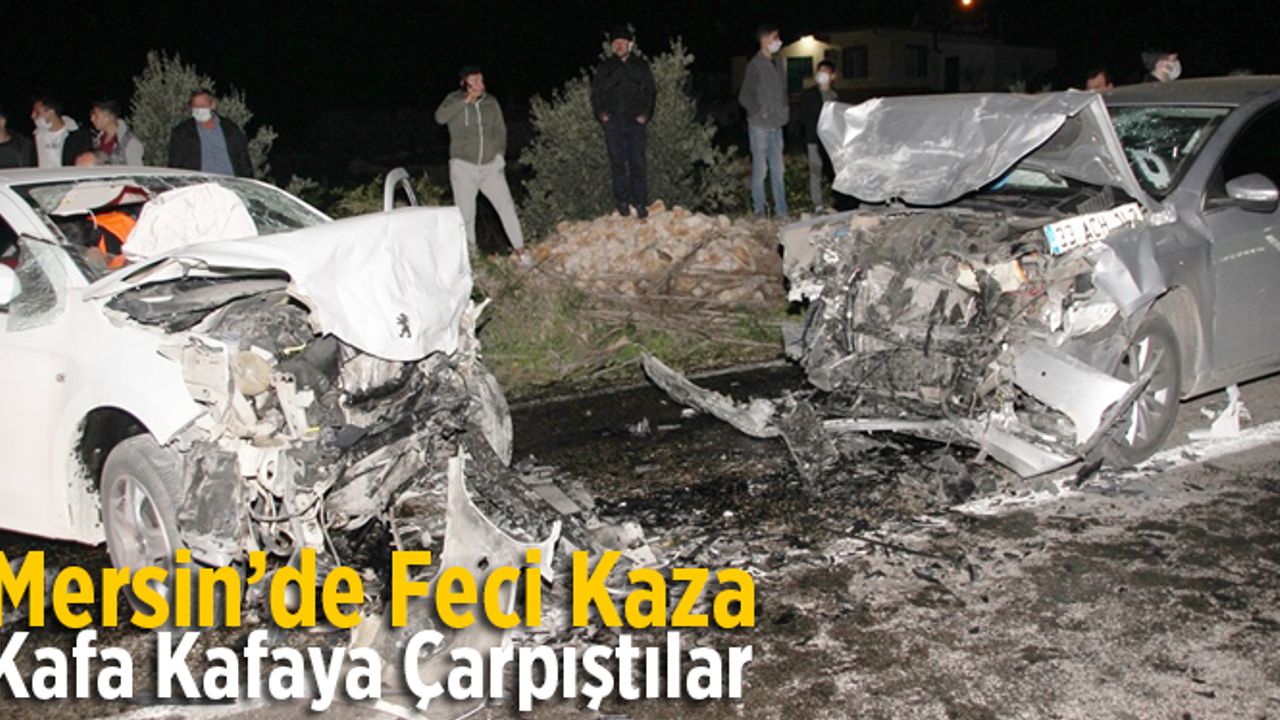 Mersin'de iki otomobil çarpıştı: 3 yaralı