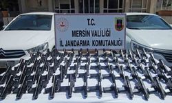 Mersin’de 2 otomobilde 70 tabanca ele geçirildi: 2 tutuklama