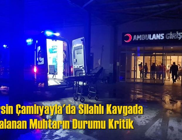 Mersin Çamlıyayla'da Silahlı Kavgada Yaralanan Muhtarın Durumu Kritik