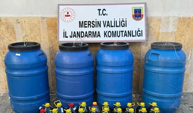 Mersin’de sahte içki imalathanesine operasyon: 2 ton 115 litre içki ele geçirildi