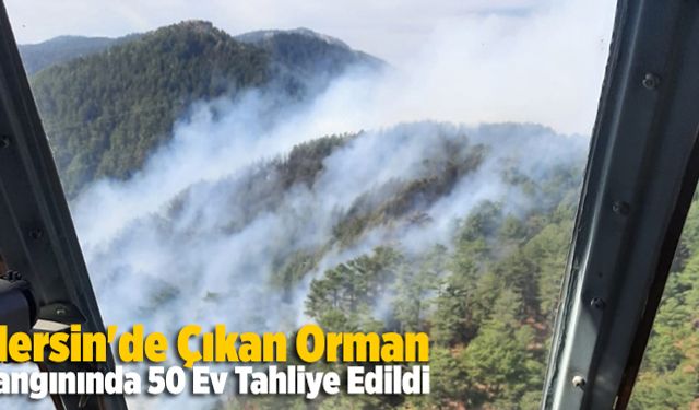 Mersin&#039;de Çıkan Orman Yangınında 50 Ev Tahliye Edildi