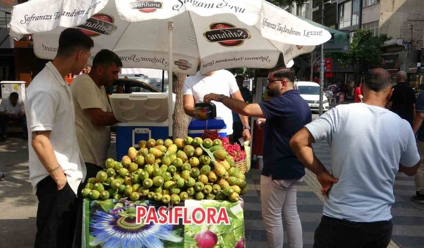 Mersin’de doğada kendiliğinden yetişen dikenli incir seyyar tezgahlarda